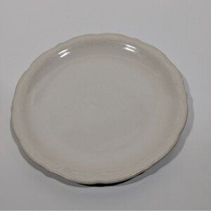Syracuse China White Ceramic Dinner Plate Scalloped Edge USA Vintage